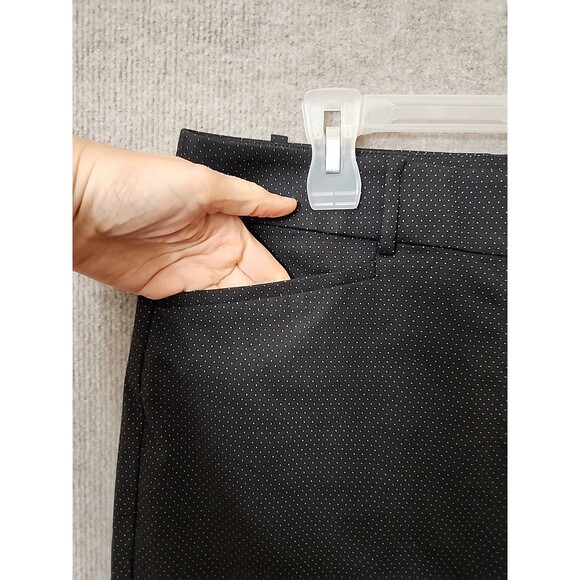 Ann Taylor Loft Julie Riviera Pants Womens 12 Black Polka Dots Ankle Stretch NEW - Picture 2 of 9